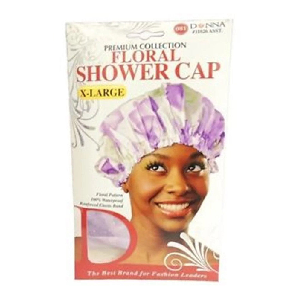 Donna Floral Shower Cap, X Large Assorted Color, 1 Ea